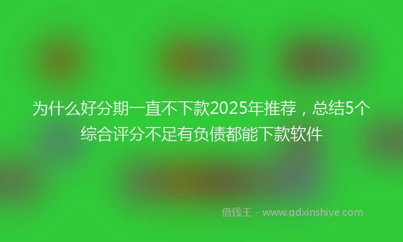 为什么好分期一直不下款2025年推荐，总结5个综合评分不足有负债都能下款软件