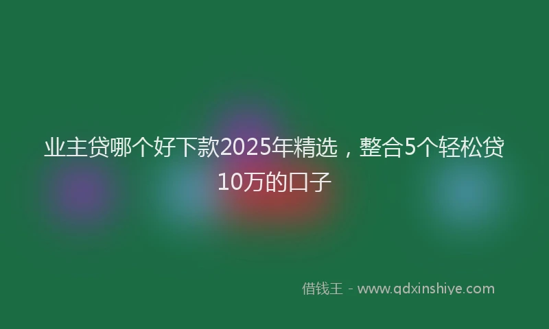 业主贷哪个好下款2025年精选，整合5个轻松贷10万的口子
