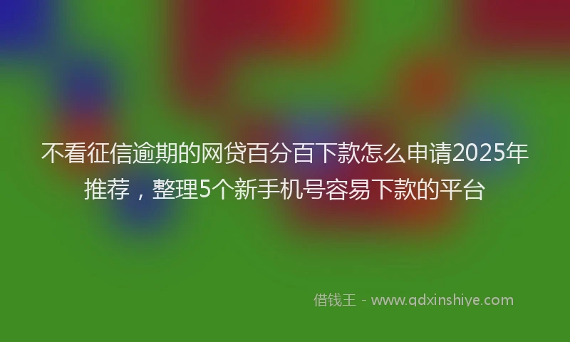 不看征信逾期的网贷百分百下款怎么申请2025年推荐，整理5个新手机号容易下款的平台