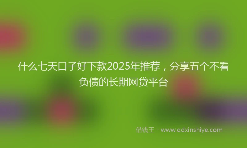 什么七天口子好下款2025年推荐，分享五个不看负债的长期网贷平台