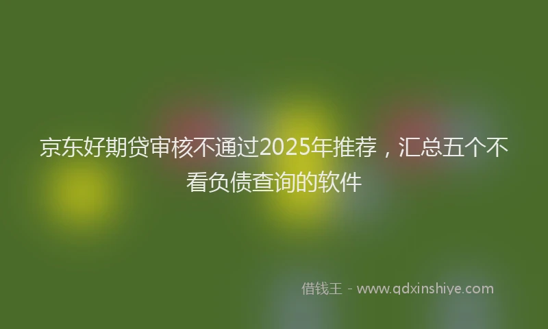京东好期贷审核不通过2025年推荐，汇总五个不看负债查询的软件
