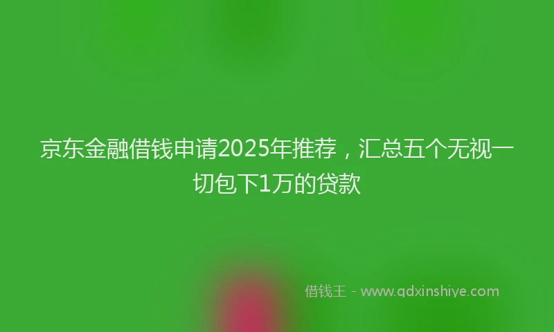 京东金融借钱申请2025年推荐，汇总五个无视一切包下1万的贷款