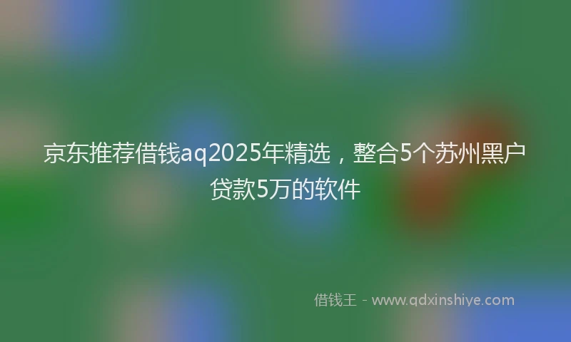 京东推荐借钱aq2025年精选，整合5个苏州黑户贷款5万的软件