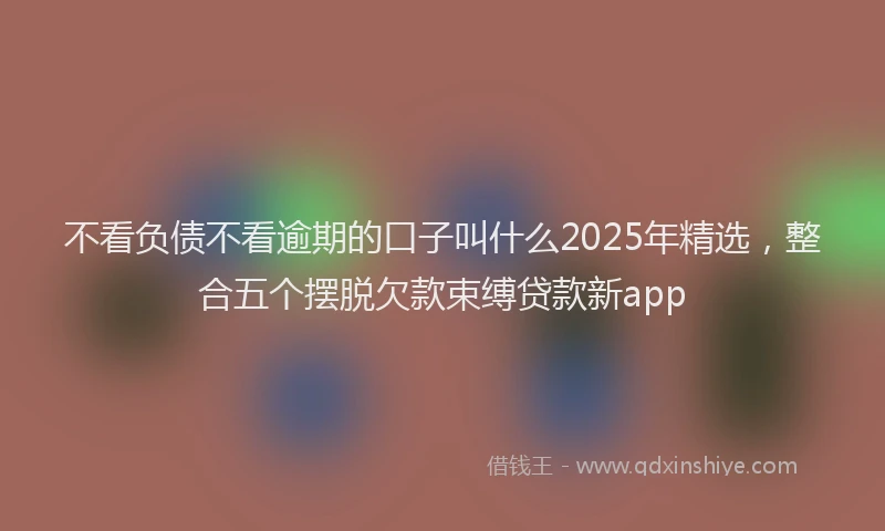 不看负债不看逾期的口子叫什么2025年精选，整合五个摆脱欠款束缚贷款新app
