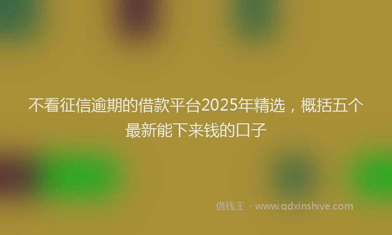 不看征信逾期的借款平台2025年精选，概括五个最新能下来钱的口子