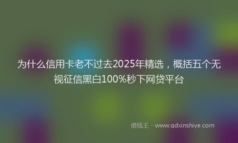 为什么信用卡老不过去2025年精选，概括五个无视征信黑白100%秒下网贷平台