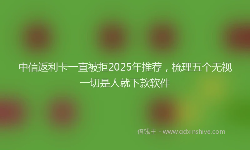 中信返利卡一直被拒2025年推荐，梳理五个无视一切是人就下款软件