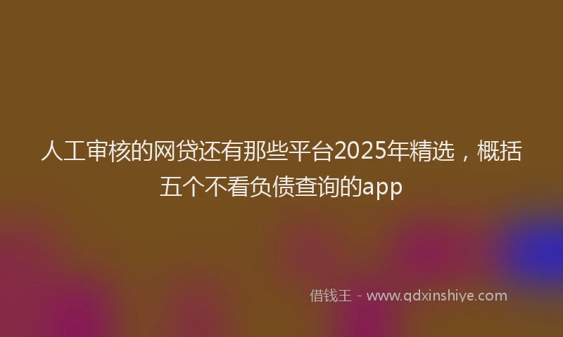 人工审核的网贷还有那些平台2025年精选，概括五个不看负债查询的app