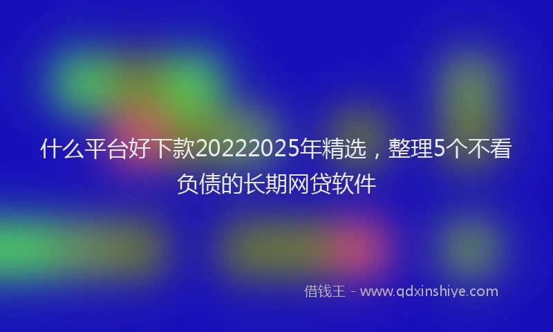 什么平台好下款20222025年精选，整理5个不看负债的长期网贷软件