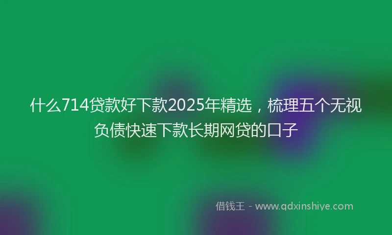 什么714贷款好下款2025年精选，梳理五个无视负债快速下款长期网贷的口子