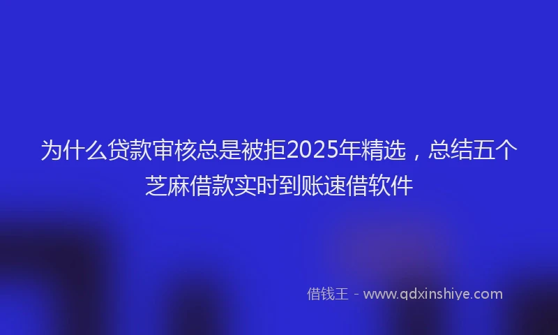 为什么贷款审核总是被拒2025年精选，总结五个芝麻借款实时到账速借软件