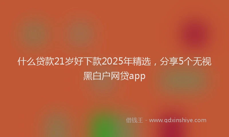 什么贷款21岁好下款2025年精选，分享5个无视黑白户网贷app