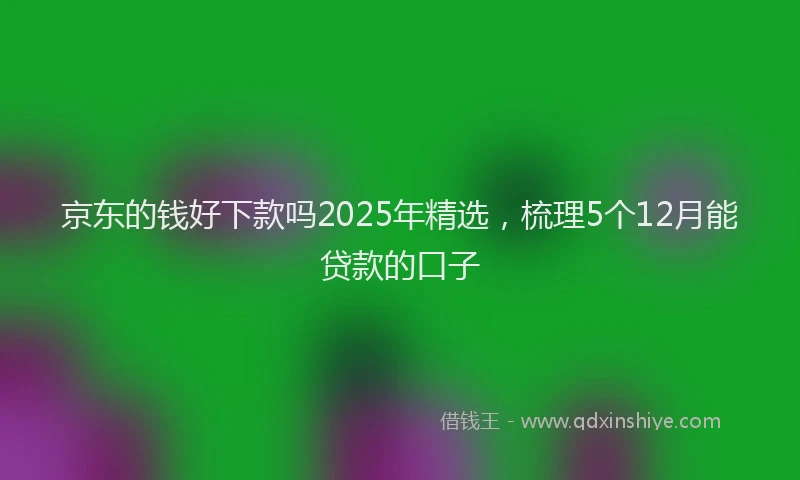 京东的钱好下款吗2025年精选，梳理5个12月能贷款的口子