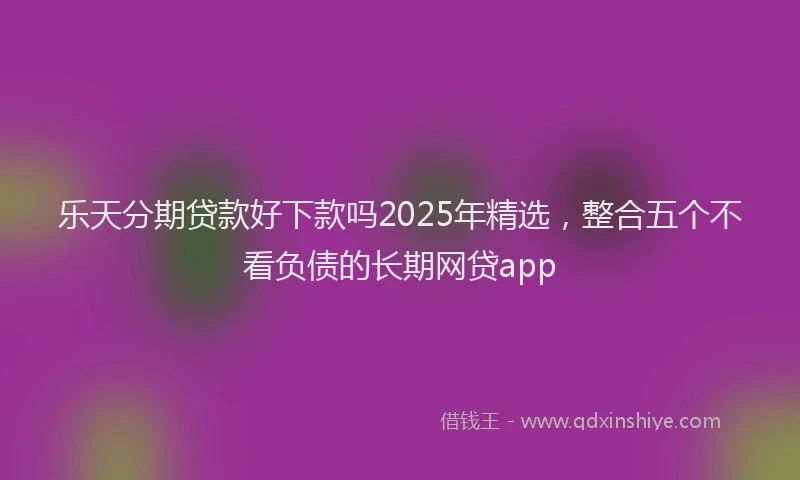 乐天分期贷款好下款吗2025年精选，整合五个不看负债的长期网贷app