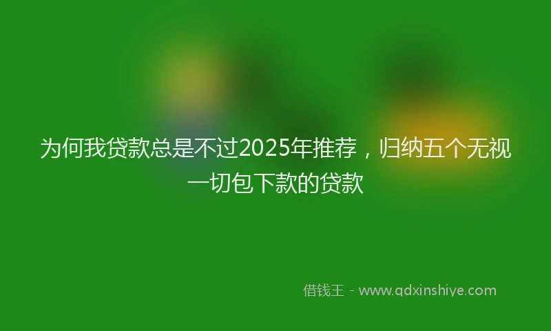 为何我贷款总是不过2025年推荐，归纳五个无视一切包下款的贷款