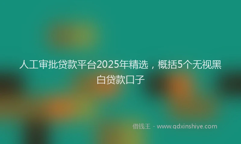 人工审批贷款平台2025年精选，概括5个无视黑白贷款口子
