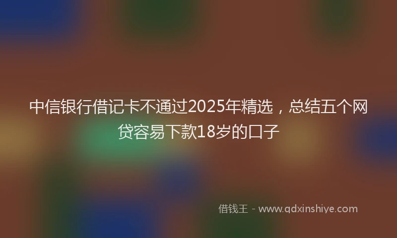 中信银行借记卡不通过2025年精选，总结五个网贷容易下款18岁的口子