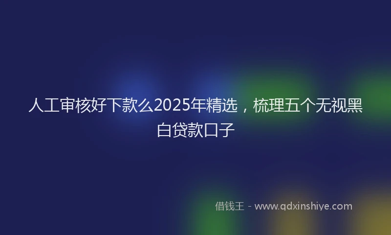 人工审核好下款么2025年精选，梳理五个无视黑白贷款口子