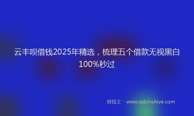 云丰呗借钱2025年精选，梳理五个借款无视黑白100%秒过