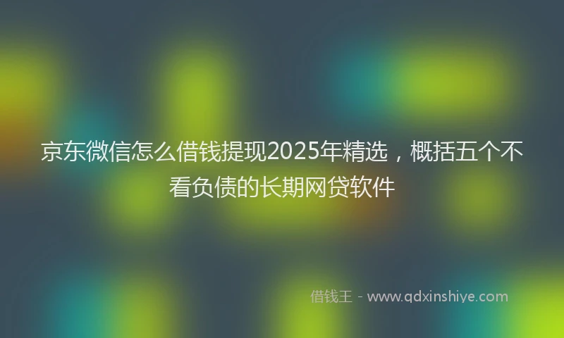 京东微信怎么借钱提现2025年精选，概括五个不看负债的长期网贷软件