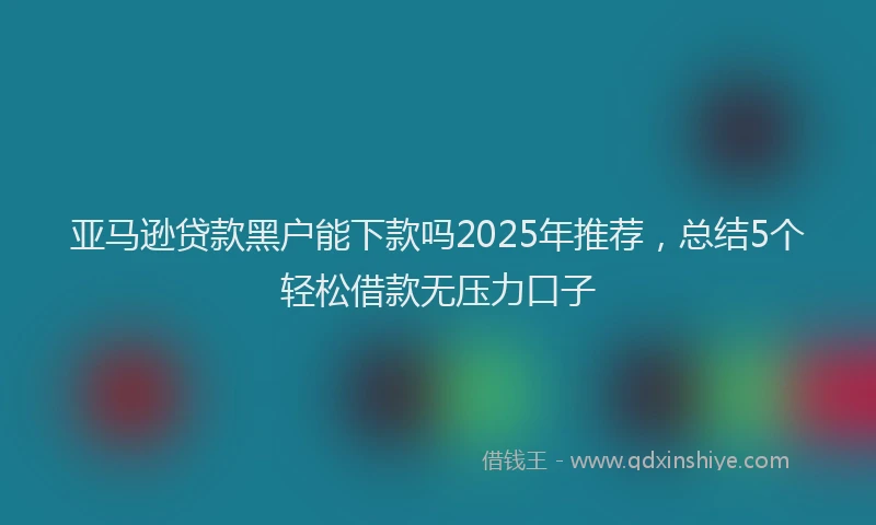 亚马逊贷款黑户能下款吗2025年推荐，总结5个轻松借款无压力口子