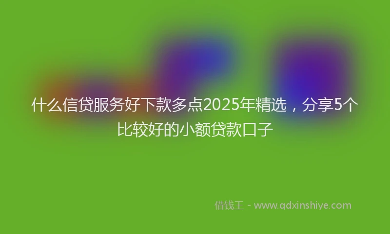 什么信贷服务好下款多点2025年精选，分享5个比较好的小额贷款口子