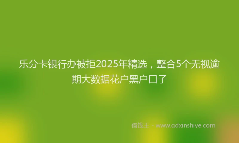 乐分卡银行办被拒2025年精选，整合5个无视逾期大数据花户黑户口子