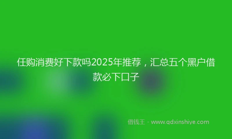 任购消费好下款吗2025年推荐，汇总五个黑户借款必下口子