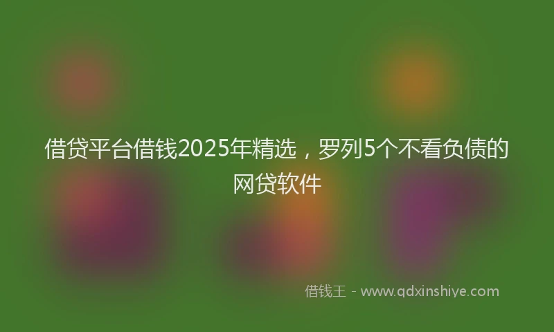 借贷平台借钱2025年精选，罗列5个不看负债的网贷软件