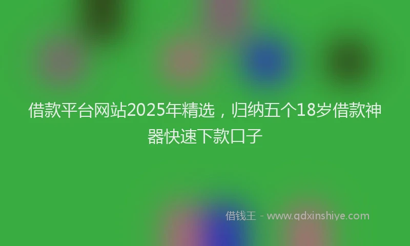 借款平台网站2025年精选，归纳五个18岁借款神器快速下款口子