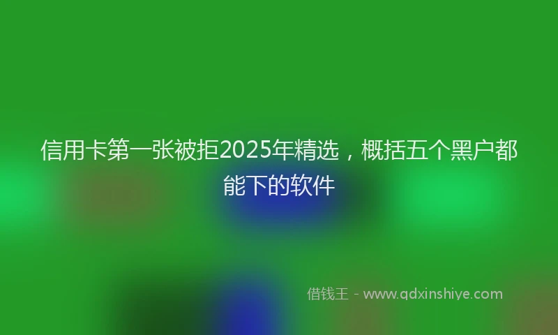 信用卡第一张被拒2025年精选，概括五个黑户都能下的软件
