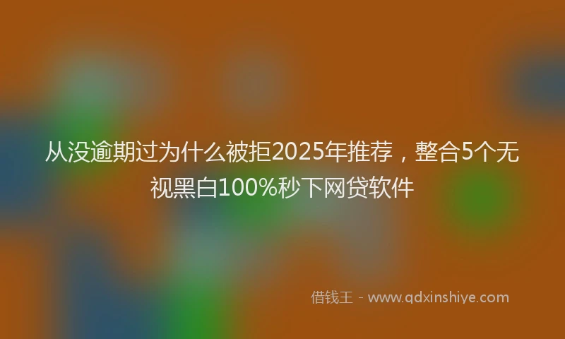 从没逾期过为什么被拒2025年推荐，整合5个无视黑白100%秒下网贷软件