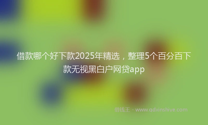 借款哪个好下款2025年精选，整理5个百分百下款无视黑白户网贷app