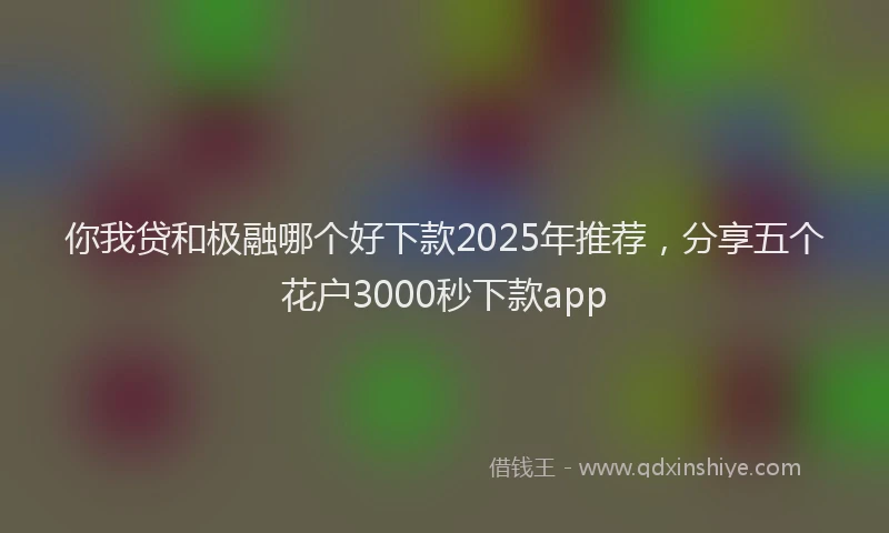 你我贷和极融哪个好下款2025年推荐，分享五个花户3000秒下款app