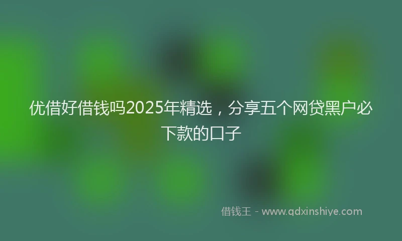 优借好借钱吗2025年精选，分享五个网贷黑户必下款的口子