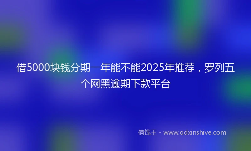 借5000块钱分期一年能不能2025年推荐，罗列五个网黑逾期下款平台