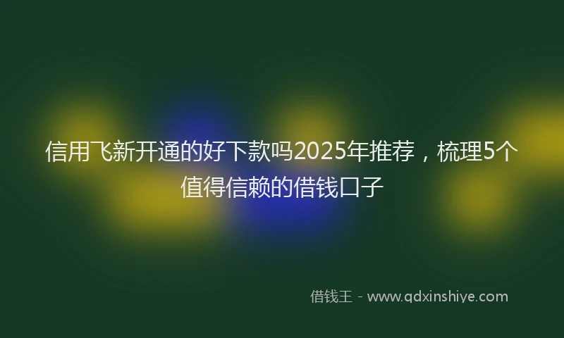 信用飞新开通的好下款吗2025年推荐，梳理5个值得信赖的借钱口子