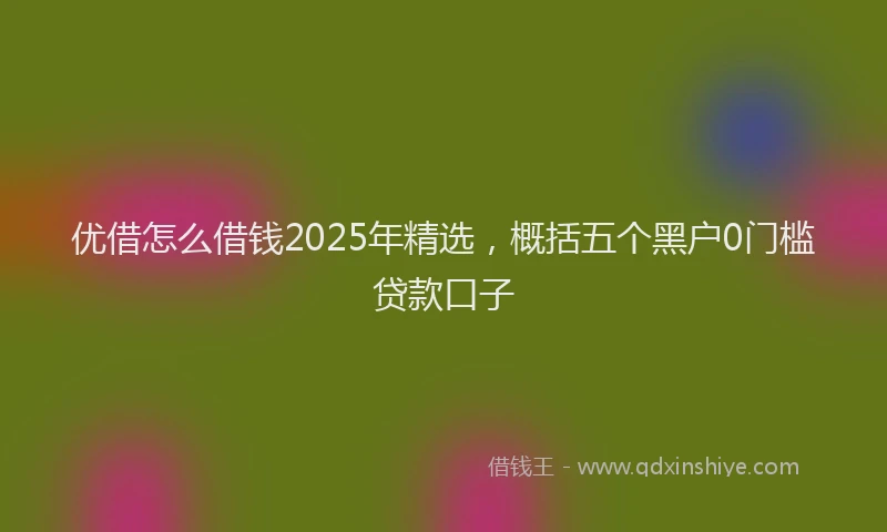 优借怎么借钱2025年精选，概括五个黑户0门槛贷款口子