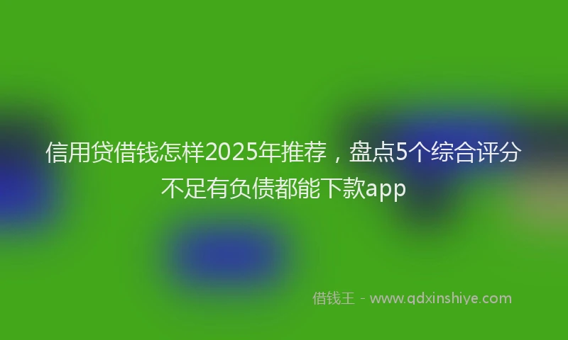 信用贷借钱怎样2025年推荐，盘点5个综合评分不足有负债都能下款app