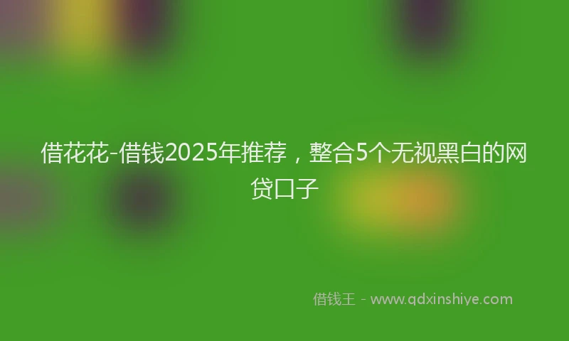 借花花-借钱2025年推荐，整合5个无视黑白的网贷口子