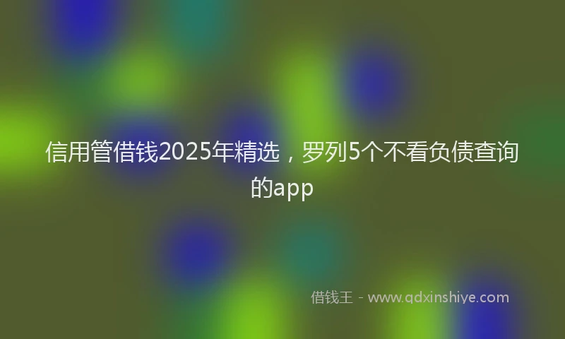 信用管借钱2025年精选，罗列5个不看负债查询的app