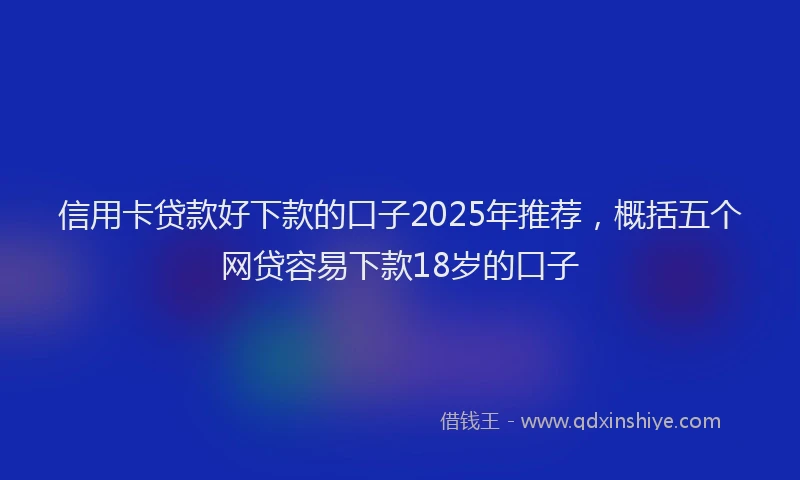 信用卡贷款好下款的口子2025年推荐，概括五个网贷容易下款18岁的口子