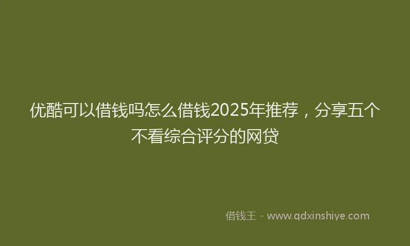 优酷可以借钱吗怎么借钱2025年推荐，分享五个不看综合评分的网贷