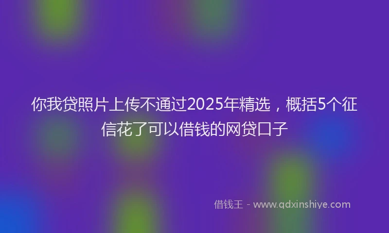 你我贷照片上传不通过2025年精选，概括5个征信花了可以借钱的网贷口子