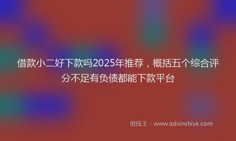 借款小二好下款吗2025年推荐，概括五个综合评分不足有负债都能下款平台