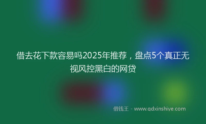 借去花下款容易吗2025年推荐，盘点5个真正无视风控黑白的网贷