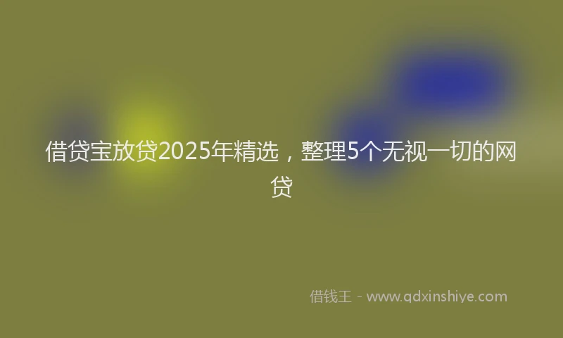 借贷宝放贷2025年精选，整理5个无视一切的网贷