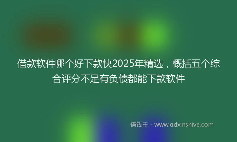 借款软件哪个好下款快2025年精选，概括五个综合评分不足有负债都能下款软件