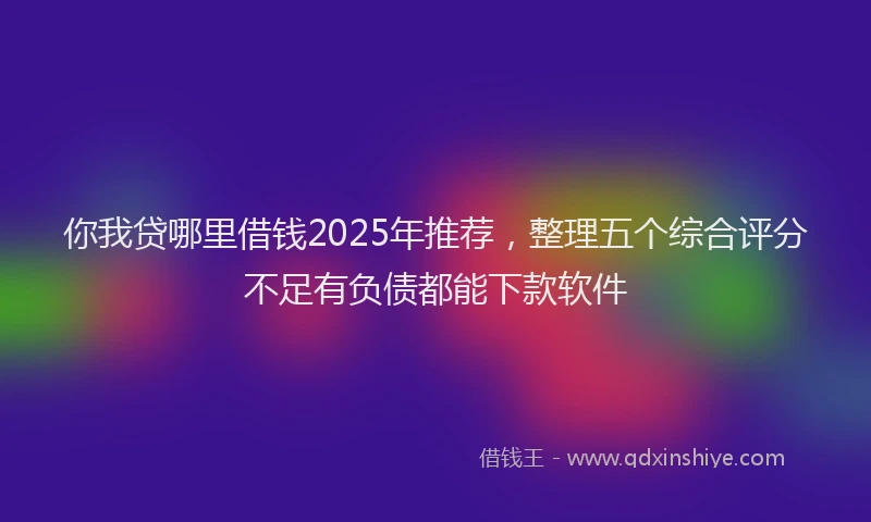 你我贷哪里借钱2025年推荐，整理五个综合评分不足有负债都能下款软件