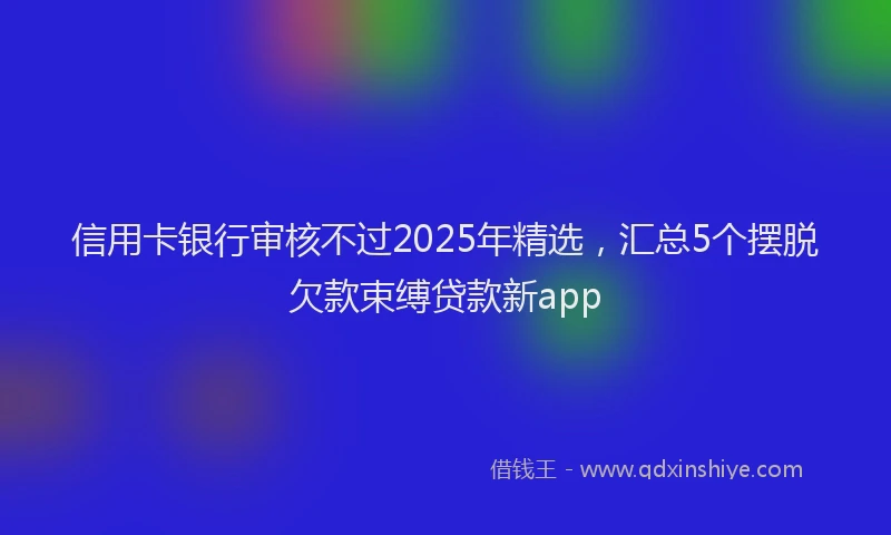 信用卡银行审核不过2025年精选，汇总5个摆脱欠款束缚贷款新app